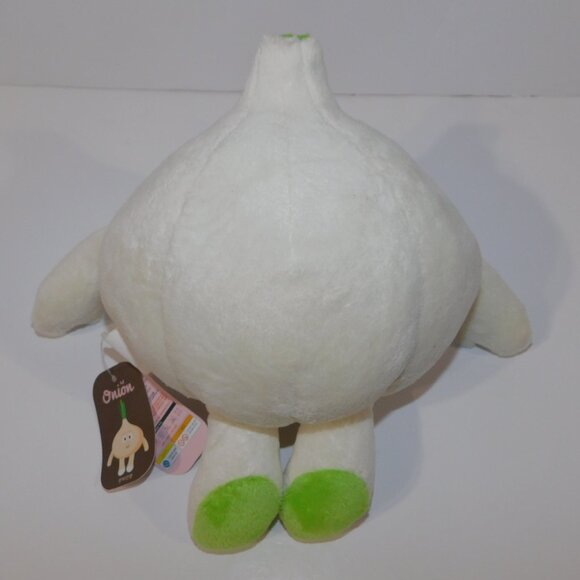 10" Plush White Head of Garlic Cartoon Stuffed Toy new With Tag - Picture 6 of 6